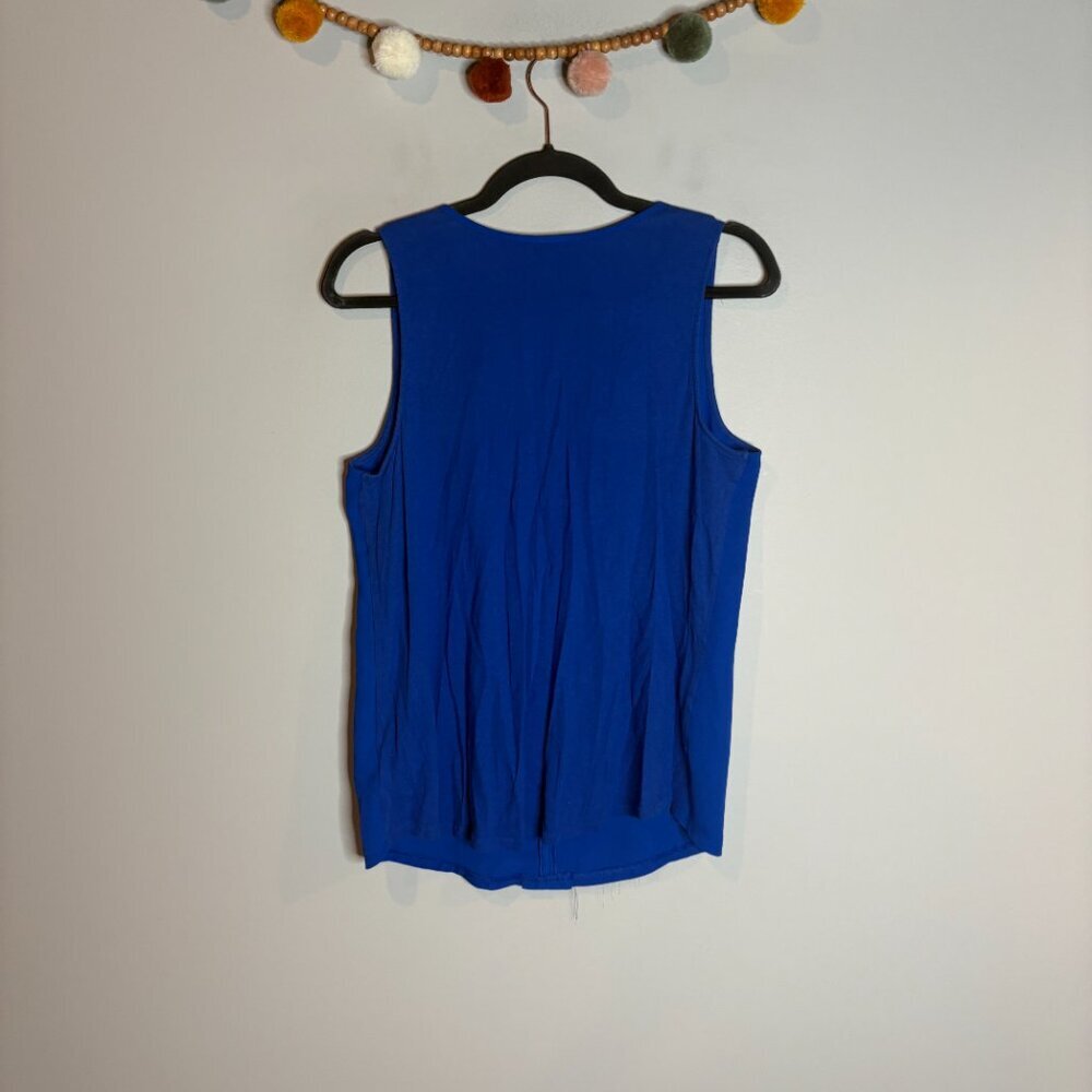 🔆 Express royal blue mixed media sleeveless tank blouse - Picture 5 of 5
